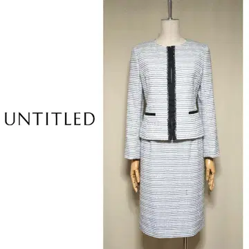 새상품급 UNTITLED 언타이틀 트위드 스커트 수트 사이즈 2/M 상당