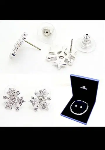 [ SWAROVSKI ] 스와로브스키 스타 모티브 목걸이 & 귀걸이 세트