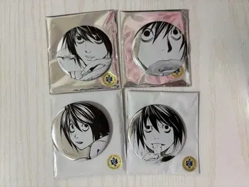 DEATHNOTE L 캔뱃지 4점 일괄 최애 캐릭터 배지 컬렉션