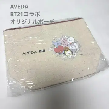 AVEDA BT21 콜라보 오리지널 파우치 면 100% 오가닉 코튼