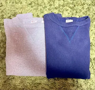 HINOYA 히노야 맨투맨 속기모 네이비 그레이 세트 사이즈 38 M