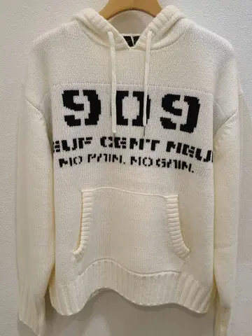 로고 니트 후디