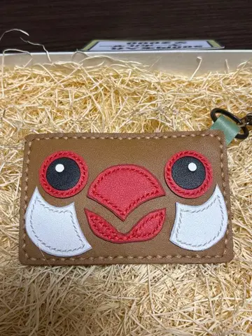 핸드메이드 낚시릴 부착형 패스 케이스 (카드 케이스) 시나몬 문조