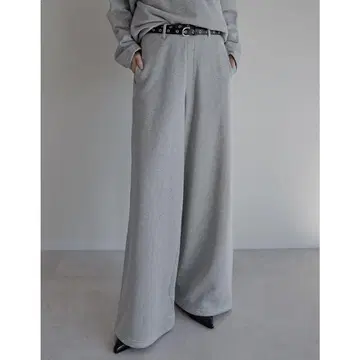 리디 Re:EDIT 라메 쭈리 맨투맨 루즈 팬츠 라이트 그레이 작은 키