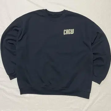 미국 빈티지 의류 CREW 맨투맨 트레이닝복 블랙 원포인트 블랙