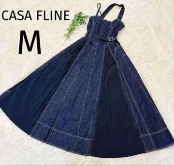 [ 새상품급 ] CASA FLINE 데님 x 플리츠 원피스 F 롱 F