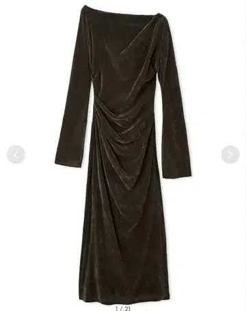 snidel 플로키 벨로아 드레이프 드레스