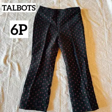 TALBOTS [ 6P ] 하의 도트 무늬 블랙 도트 코튼