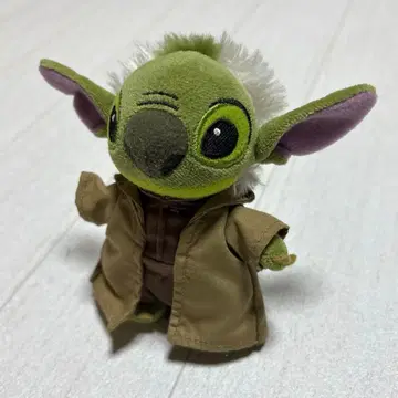 스타 워즈 요다 스티치 봉제 인형 키체인 포함 디즈니