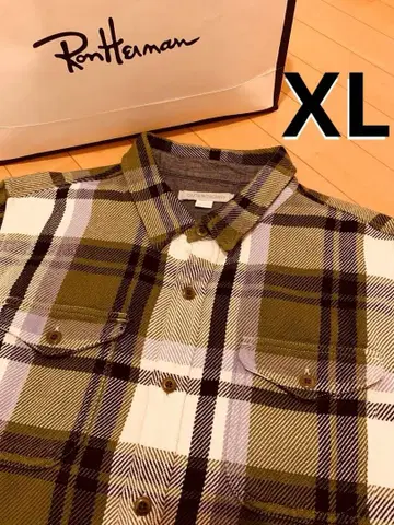 론 헤르만 아우터 노운 담요 셔츠 체크 셔츠 긴팔 셔츠