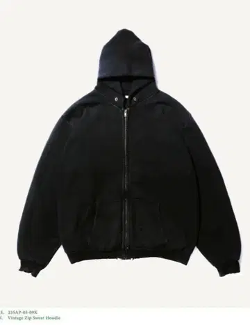 25AW A.PRESSE Vintage Zip Sweat Hoodie 3