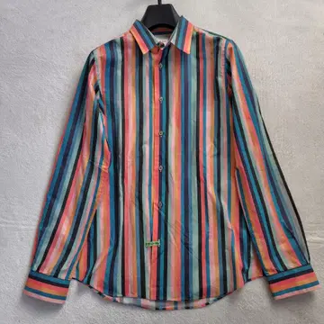 컨디션 최상 현행 폴스미스 멀티 스트라이프 긴팔 셔츠 L 멀티 컬러