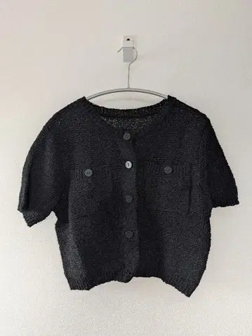 tiptop/더블 포켓 부착 반팔 가디건