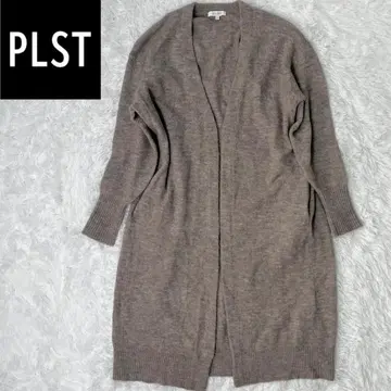 롱 니트 가디건 플라스테 PLST 긴팔 여성용 M 브라운