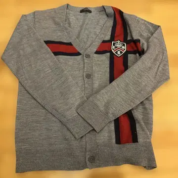 그레이 스트라이프 가디건 EDGE