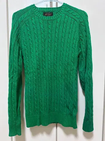 BEAMS+ 그린 케이블 짜임 니트 S