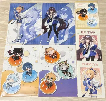 원신 로손 콜라보 클리어 파일 & A5 노트 묶음 판매