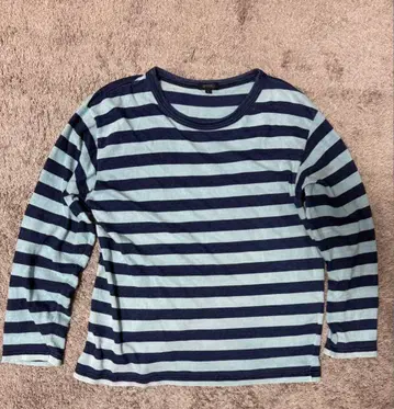 구제 의류 보더 롱 티셔츠