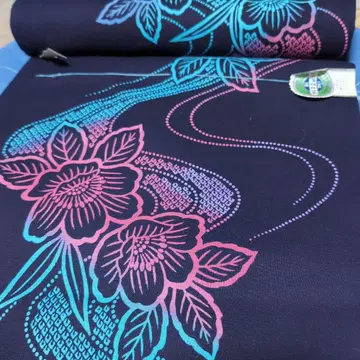 유카타 옷감 *미소기 염색* 도쿄 본염