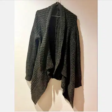 [ 사이즈:F ] 드레이프 니트 가디건 로우 게이지