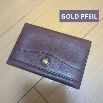 GOLD PFEIL 가죽 카드 케이스 버건디