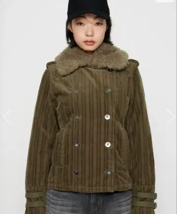 LAGUA GEM 코듀로이 보아 자켓 카키 새상품