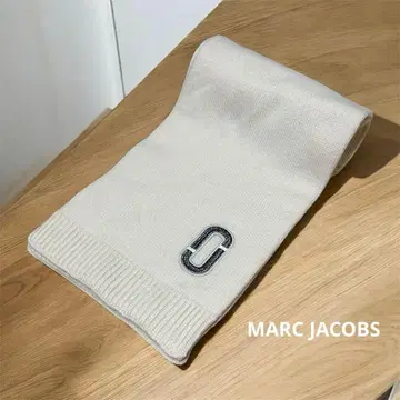 MARC JACOBS 캐시미어 머플러 로고 아이보리 마크제이콥스