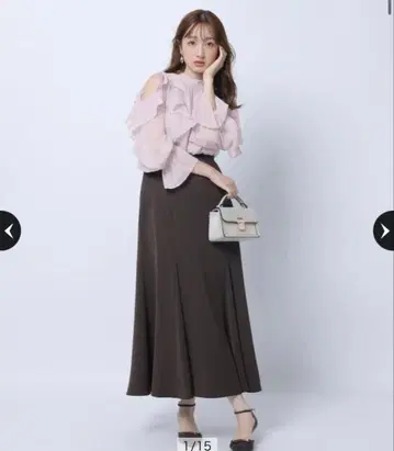 새상품 미사용품 택 포함 숄더 프릴 도킹 원피스