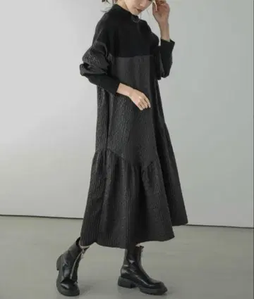 La-gemme 이소재 도킹 머메이드 원피스 사이즈 F 새상품