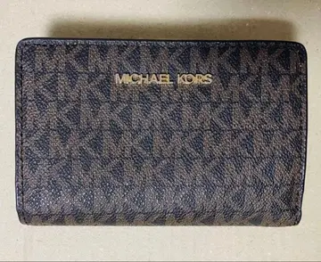 MICHAEL KORS 접이식 지갑 브라운/그린