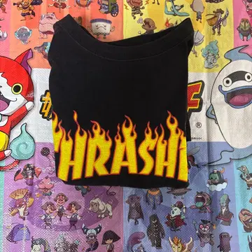 THRASHER 프레임 로고 롱 슬리브 T셔츠