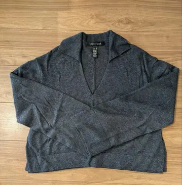 미즈이로 인드 그레이 긴팔 니트