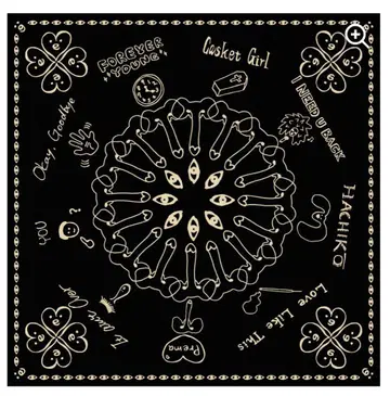 공식 후지이 카제 Bandana ( Black Prema )