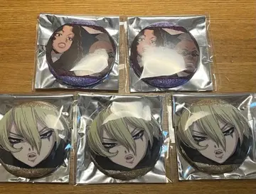 Dr.STONE 장면 사진 글리터 캔뱃지 샬롯 마야 & 브로디 5개