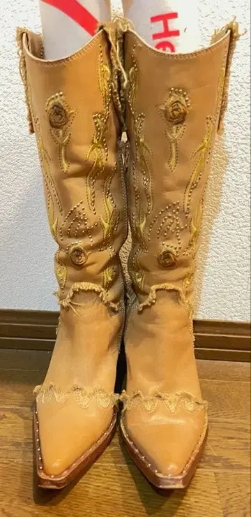 정가 18000 에스페란자 천연 가죽 웨스턴 부츠 자수 가죽 스터드 24