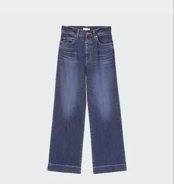 PLST(플라스테) 길이 보정 안 함 하이라이즈 와이드 청바지