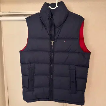 Tommy Hilfiger 다운 베스트 네이비/레드