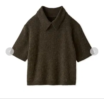 Mila Owen 폴로 카라 크롭 기장 모헤어 니트탑 0 사이즈 완판템