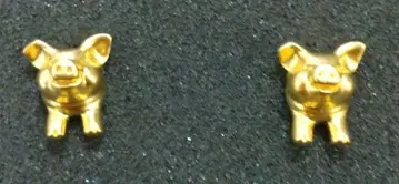 [커프스] 돼지 얼굴과 엉덩이 세트 골드