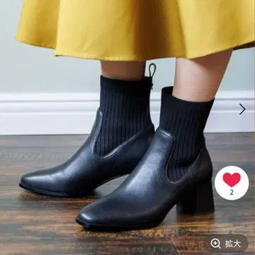 히미코 리브 니트 부츠