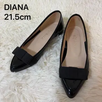 [ 컨디션 최상 ] DIANA 펌프스 리본 스틸레토 에나멜 21.5cm