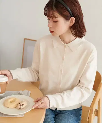 DISCOAT 쫄깃 카라 가디건