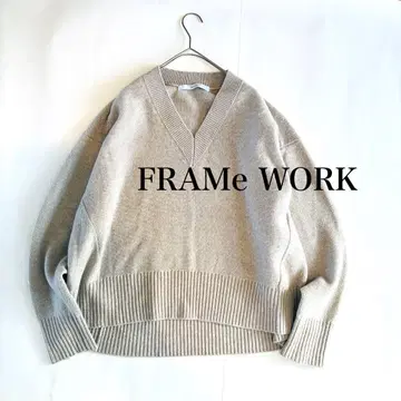 새상품급 프레임워크 니트 울 캐시미어 V넥 풀오버