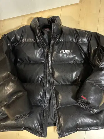 FUBU PU 가죽 다운 자켓