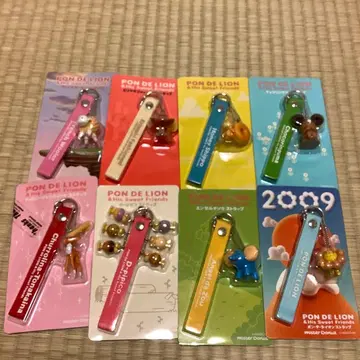 미스터도넛 폰데 라이온 스트랩 9개 세트