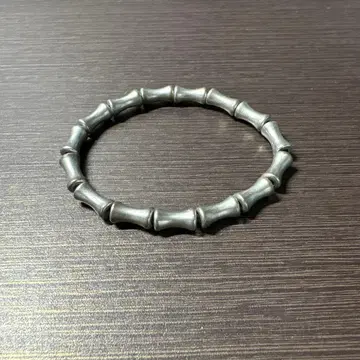 실버 대나무 팔찌 에이보 착용