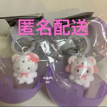 산리오 포근포근 스노우 메지루시 액세서리 헬로키티 마이멜로디 2개 세트