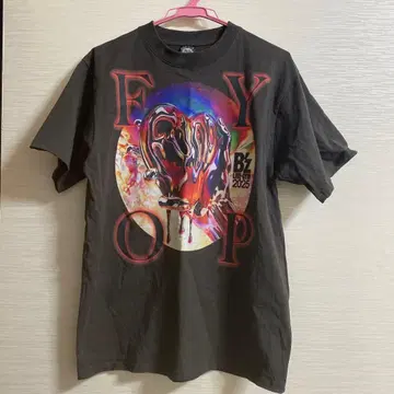 B'z FYOP 투어 T셔츠 M 사이즈 다크 그레이 중고품