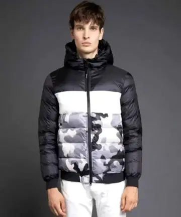 P.M.D.S. 카모플라주 카모플라쥬 다운 자켓 블루종 페더 후드