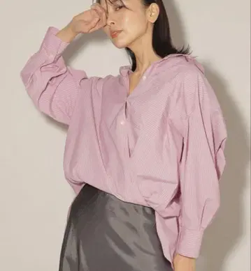 BARNYARDSTORM 스트라이프 패턴 오버 사이즈 셔츠